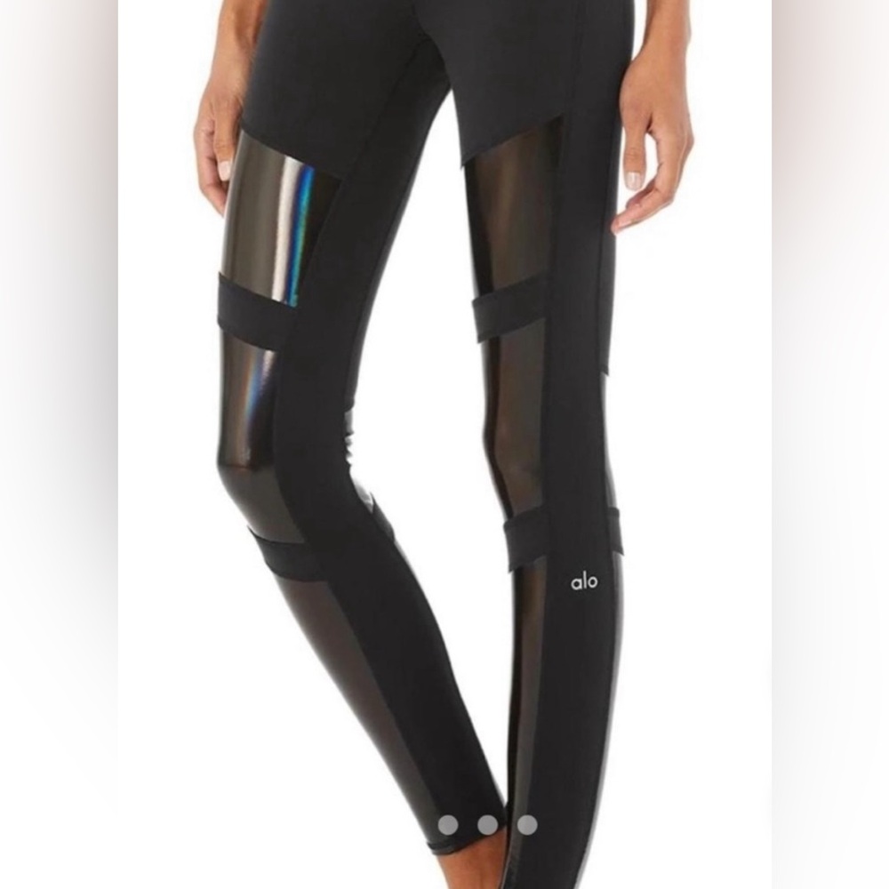 Alo Black High Waist Galaxy Moto Legging
